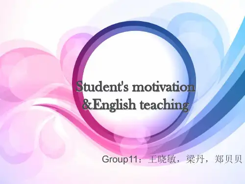 学习动机 二语习得PPT