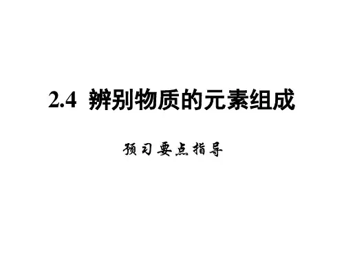 2.4  辨别物质的元素组成