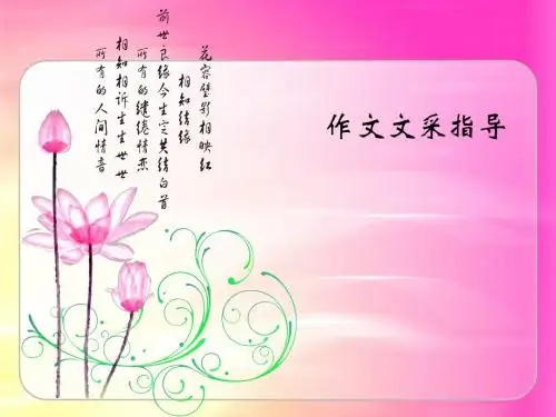 高考作文文采指导ppt优秀课件