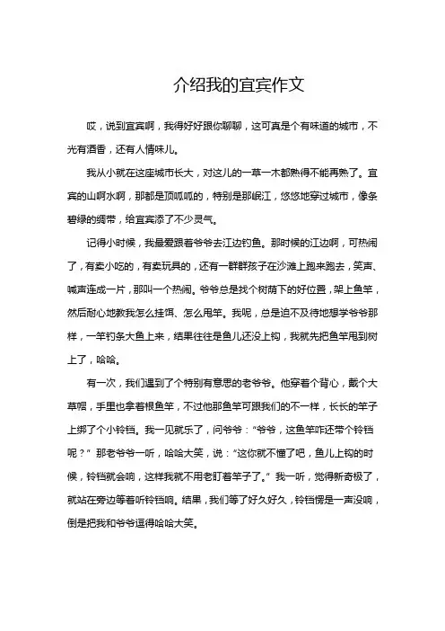 介绍我的宜宾作文