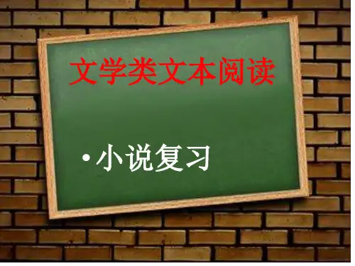2023届高考语文复习：文学类文本阅读 小说 课件44张