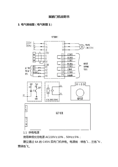 展鹏门机说明书