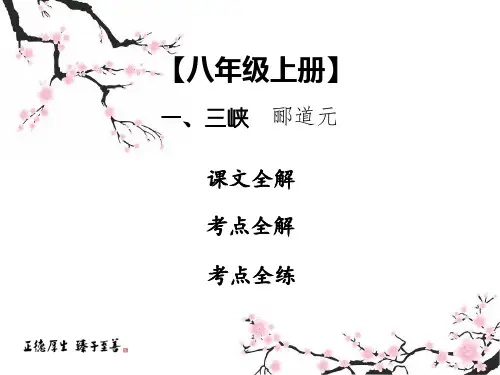 中考课内文言文专题复习语文课件：三峡