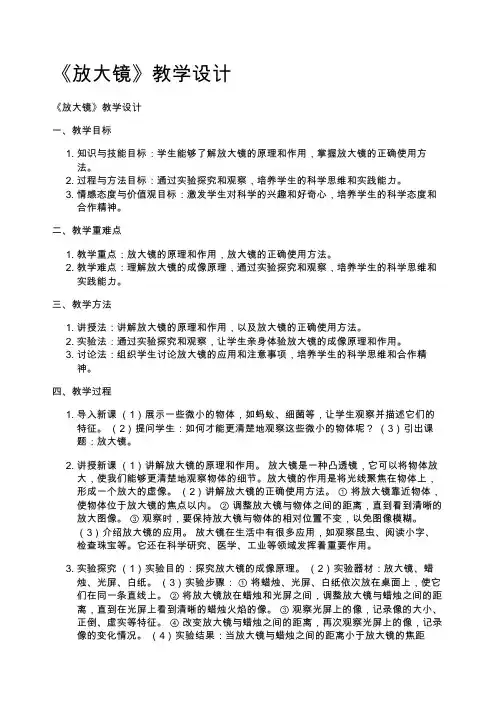 《放大镜》教学设计