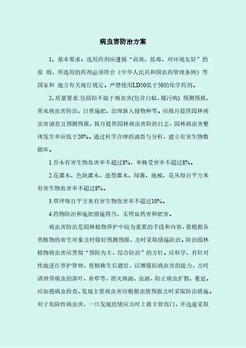 病虫害防治方案