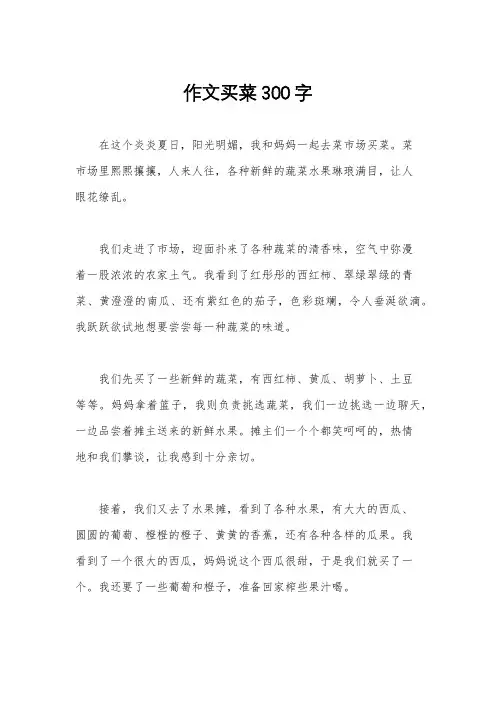 作文买菜300字
