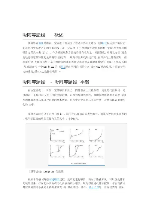 吸附脱附曲线分析
