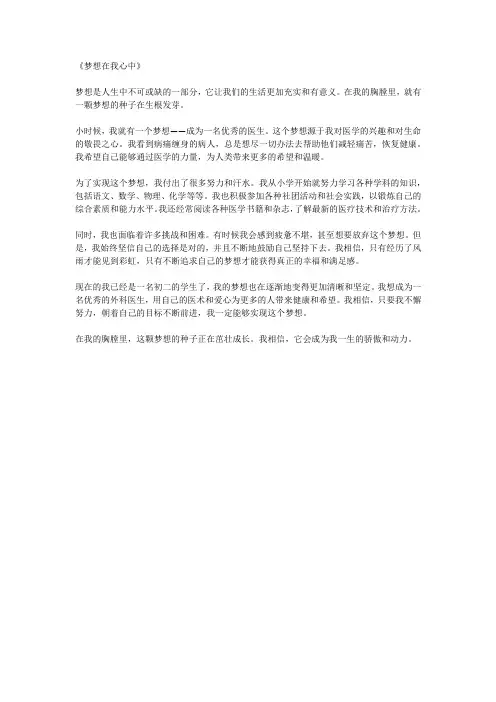 《梦想在我心中》