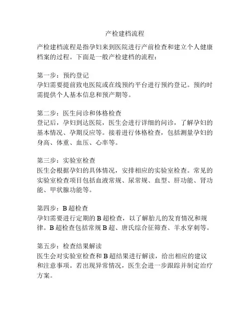 产检建档流程