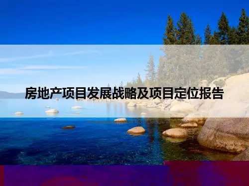 房地产项目发展战略及项目定位报告