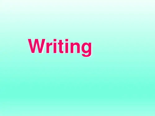 高中英语必修2精品课件：Unit 3 writing