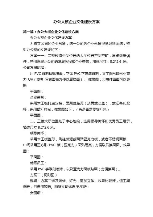 办公大楼企业文化建设方案