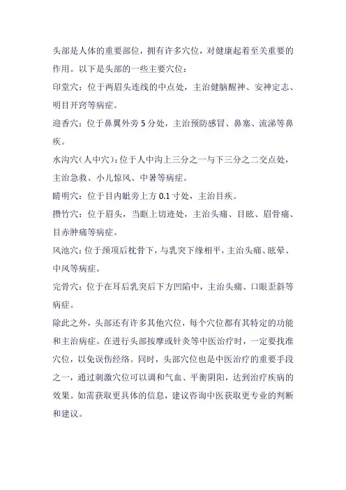 头部穴位教材