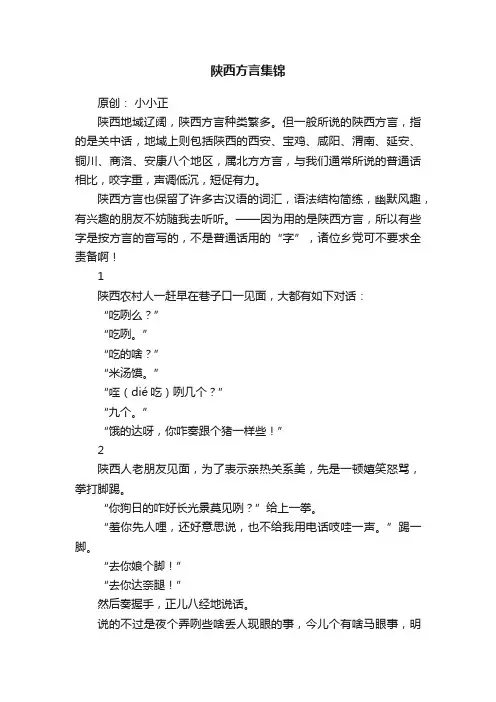 陕西方言集锦