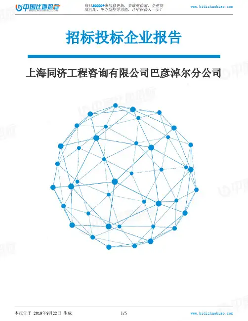 上海同济工程咨询有限公司巴彦淖尔分公司_中标190922