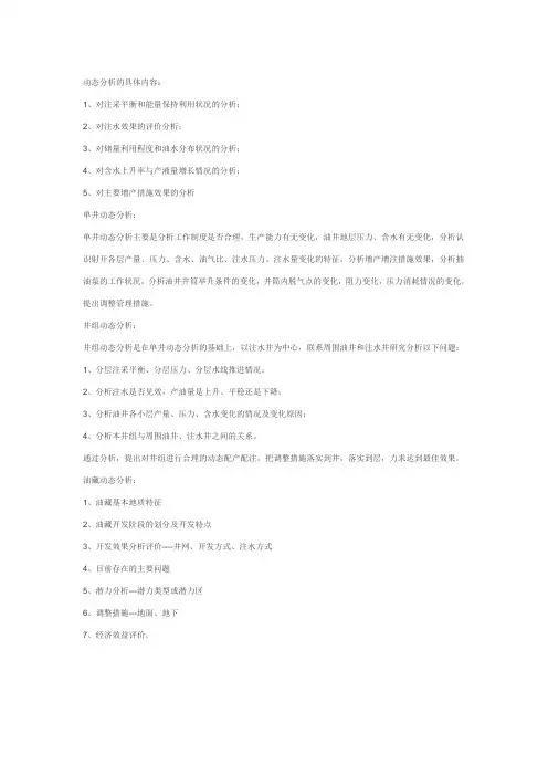 动态分析的具体内容