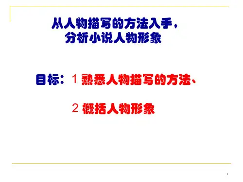 小说人物形象分析ppt课件