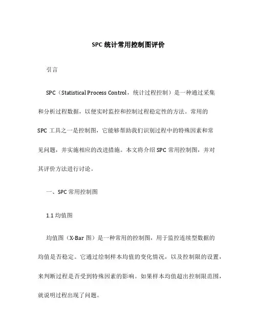 SPC统计常用控制图评价