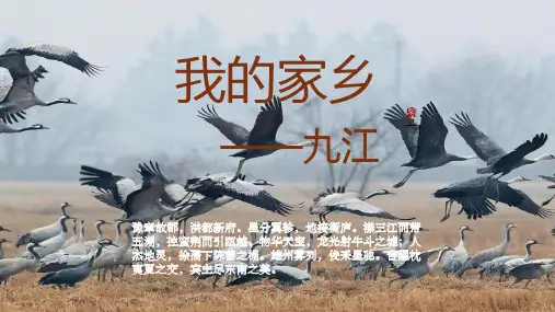 我的家乡九江介绍(毛甜甜制作)