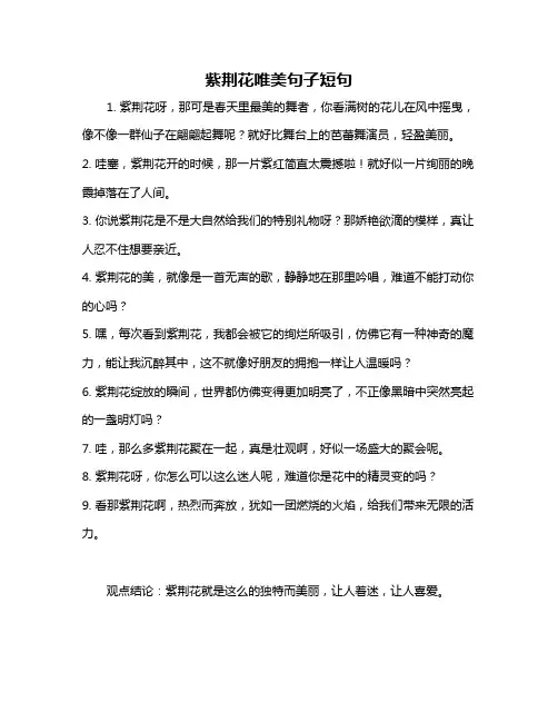 紫荆花唯美句子短句