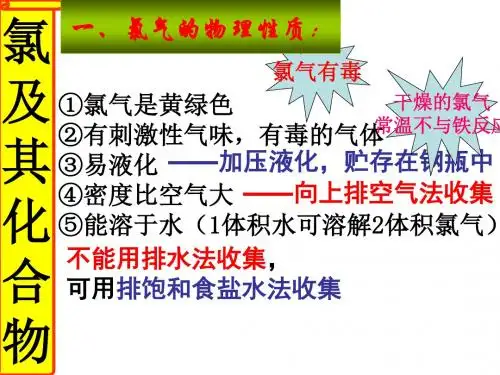 人教版高中化学必修1课件 氯课件