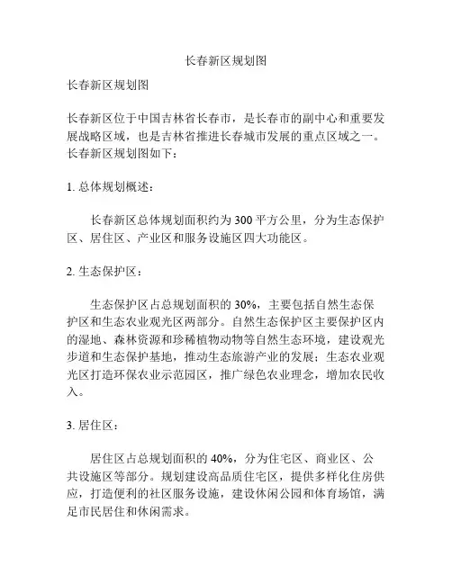 长春新区规划图