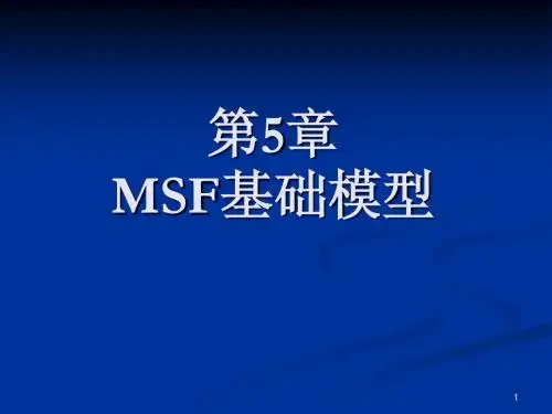 lja第5章MSF基础模型