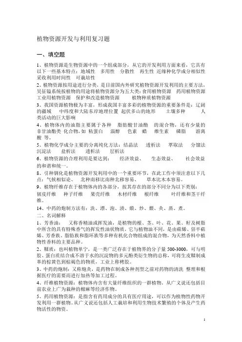植物资源学专升本