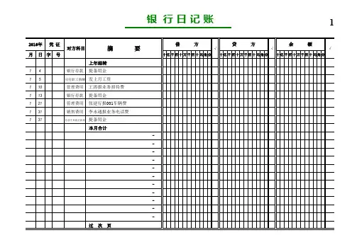 现金_银行日记账自动表格(XLS4页)