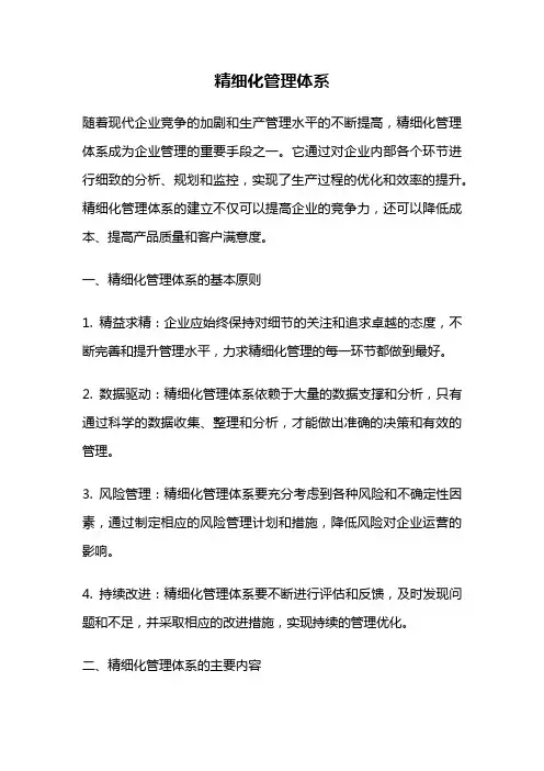 精细化管理体系