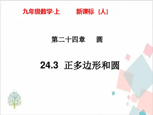 人教版数学《正多边形和圆》_精美课件