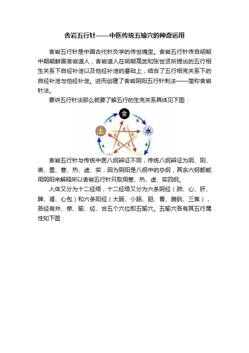 舍岩五行针——中医传统五输穴的神奇运用