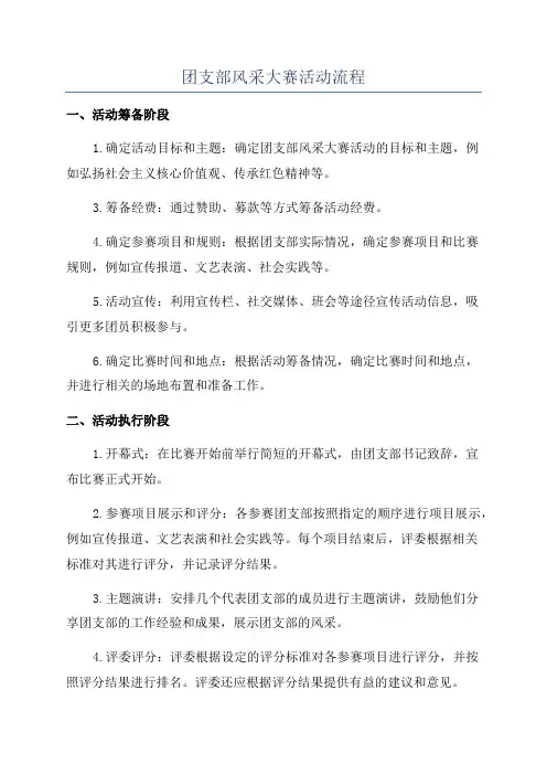 团支部风采大赛活动流程