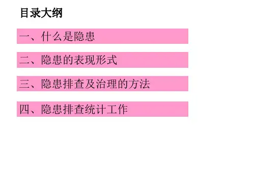 精选安全生产隐患排查知识培训教材