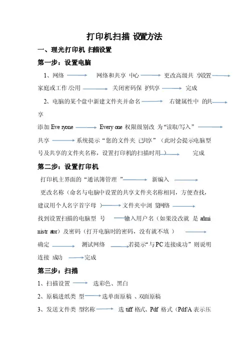 打印机扫描及端口设置方法