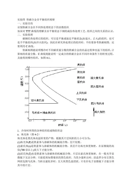 铁碳合金非平衡组织观察(1)