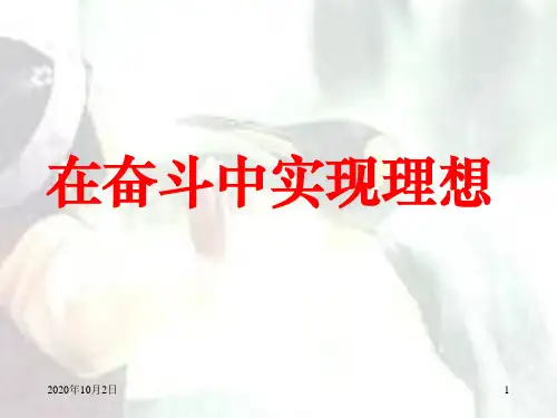 在奋斗中实现人生理想PPT课件