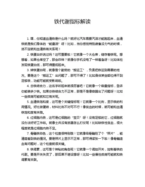 铁代谢指标解读