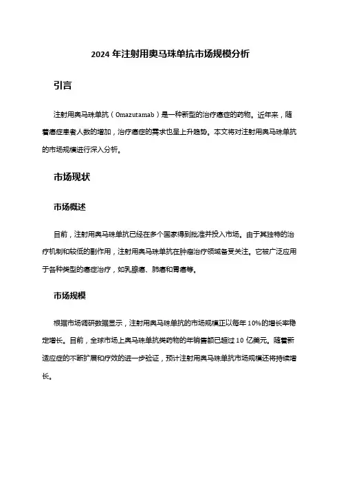 2024年注射用奥马珠单抗市场规模分析
