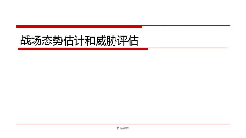 战场态势估计和威胁评估