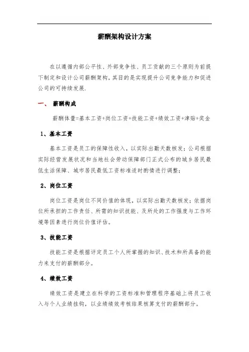 薪酬架构设计方案-2017.12.08