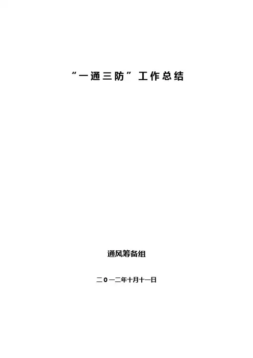 2012通风工作总结