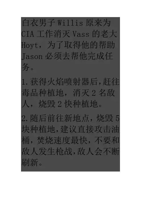 孤岛惊魂3捅马蜂窝攻略