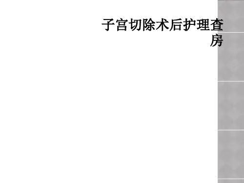子宫切除术后护理查房