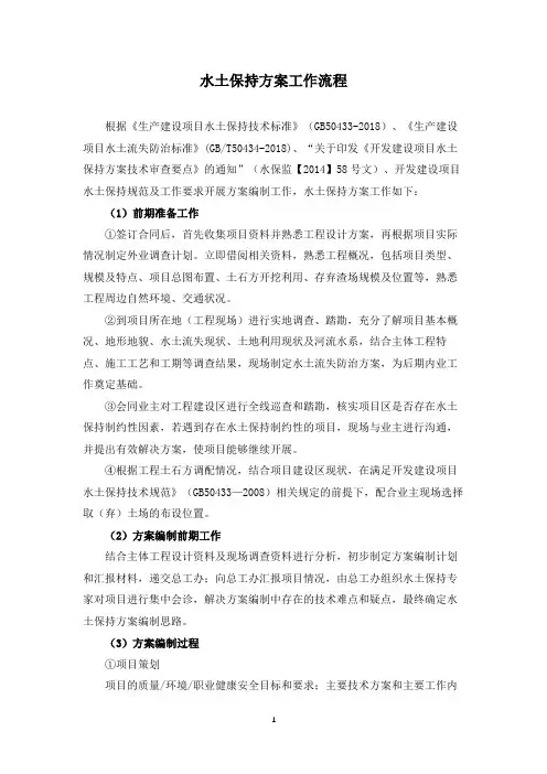 水土保持方案工作流程 