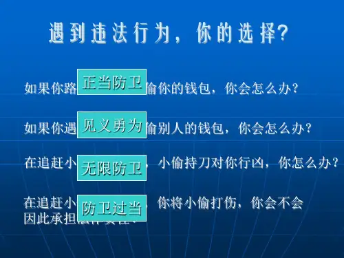 正当防卫讲课稿ppt课件