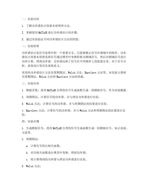 功率谱估计实验报告