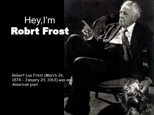 Robert frost个人简介ppt