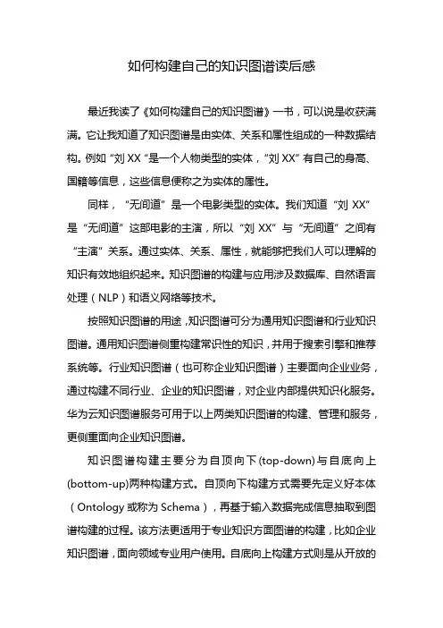 如何构建自己的知识图谱读后感