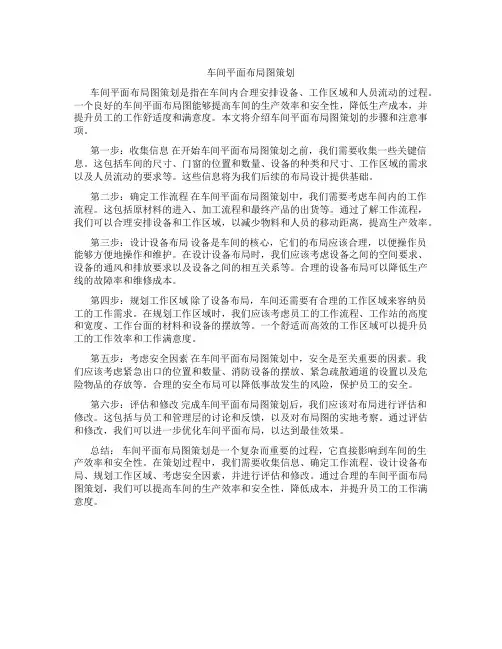 车间平面布局图策划